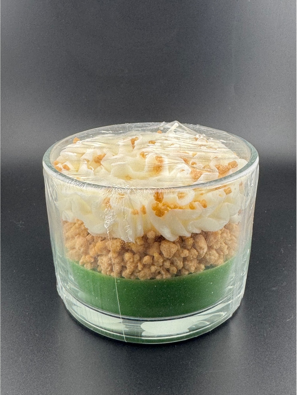 Cream Green Lemon Orange Scented Candle in Glass Jar 3 Wick - Picture 1 of 5